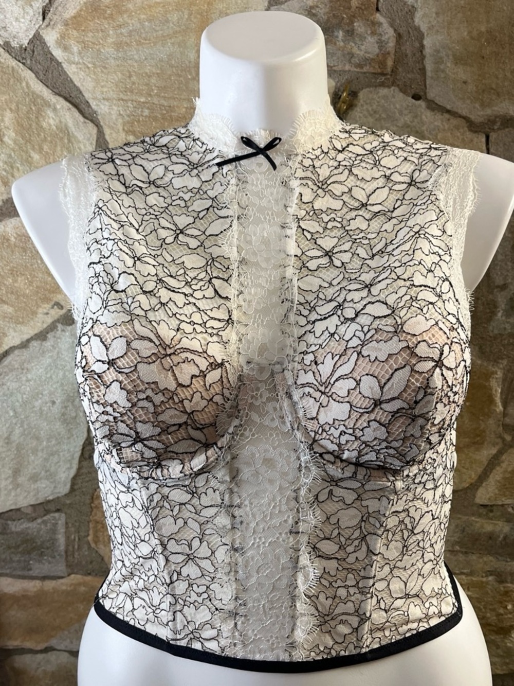 Lace Goth Bustier Corset Top by Victoria’s Secret 36D